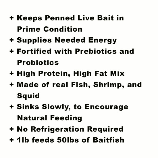 Prime Condition Live Bait Feed 5 Pound Live Bait Feed turns your live baits  into SUPER BAITS! [livebaitfeed5] - $29.99 : Aquatic Nutrition, Quality  Aquatic Diets and Fishing Products by Fish Experts