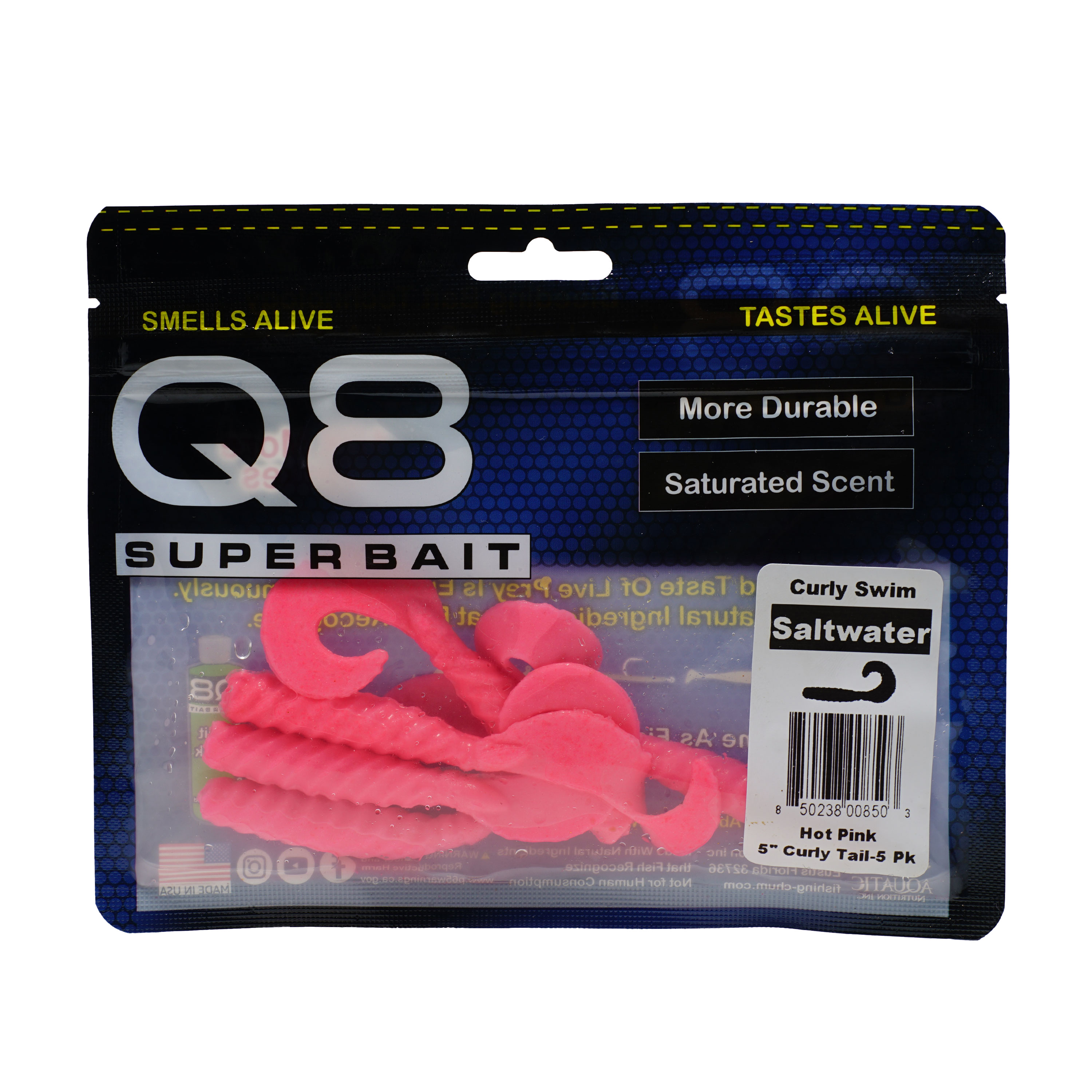 Q8 Curly Tail Swim Hot Pink